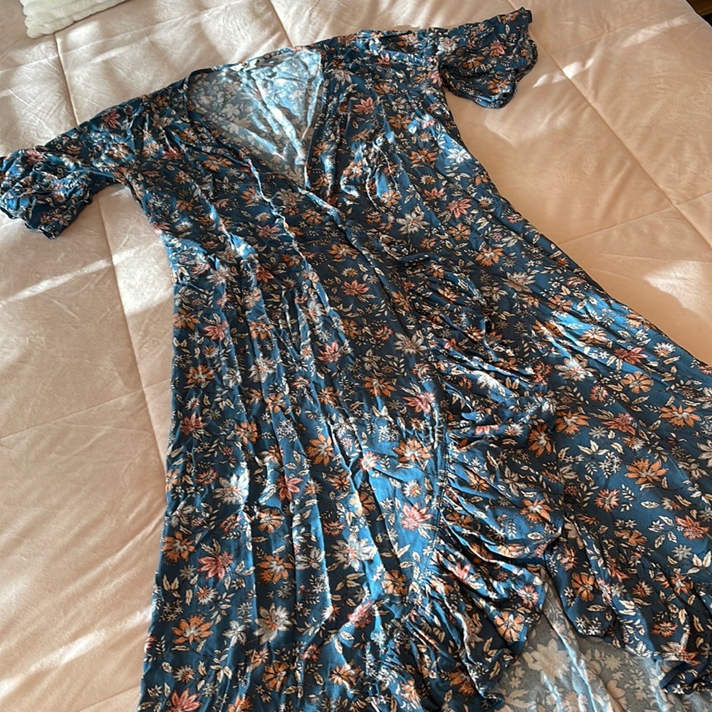 Floral wrap dress